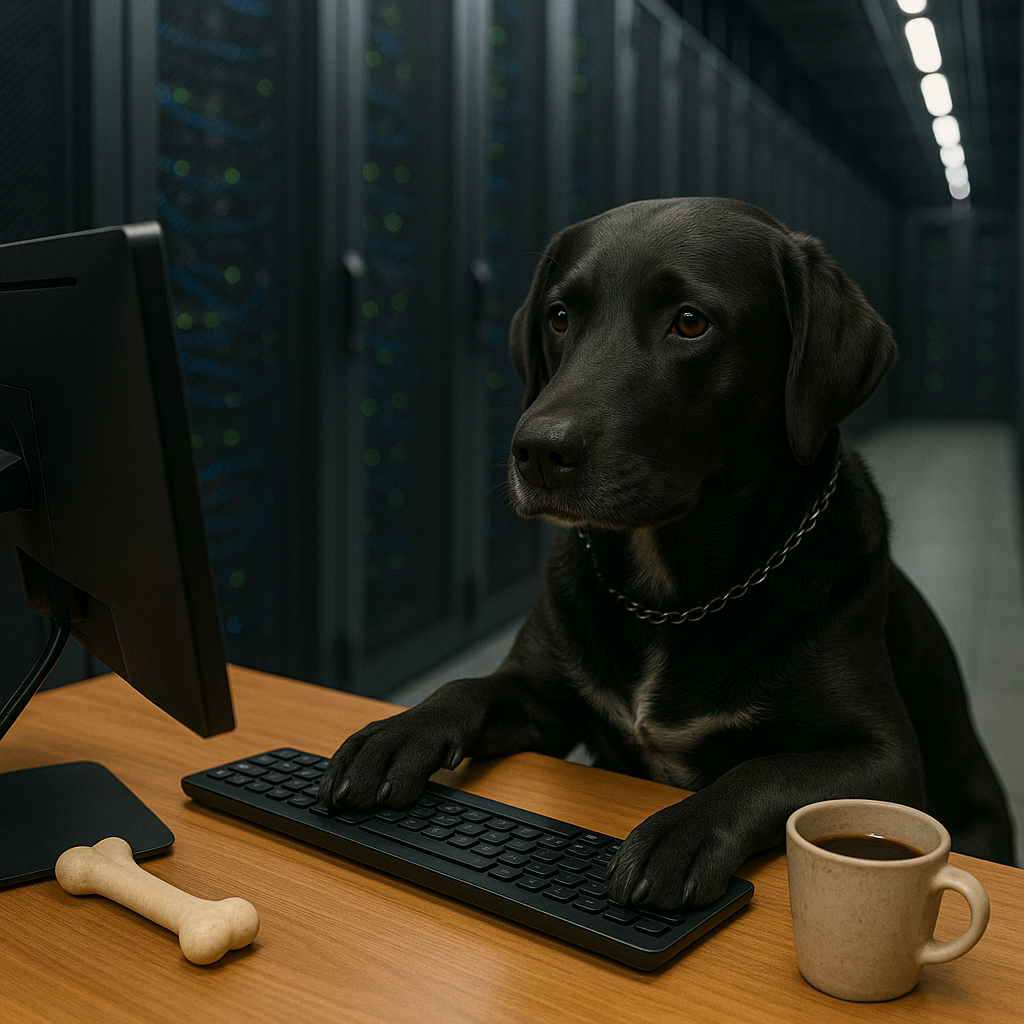 Rolex in the office, seated by a computer, dignified